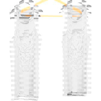 般若能面 – ブラックとホワイト タンクトップ - Kawaiitshirt