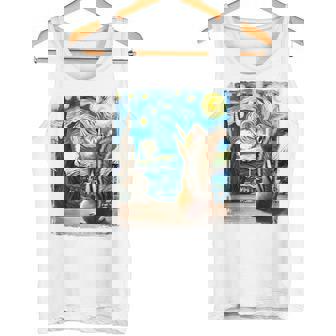芸術的なシマリスシャツ ゴッホスタイル 星月夜 シマリス タンクトップ - Kawaiitshirt