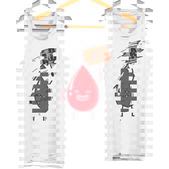 血液型 Ab 血液ドロップ シールドハート付き タンクトップ - Kawaiitshirt