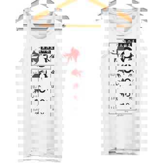 視力検査 おもしろ デザイン 金魚 タンクトップ - Kawaiitshirt