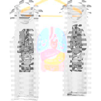 解剖学 生理学 心臓 肺 生命 器官 イラスト タンクトップ - Kawaiitshirt