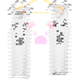 豚の顔 かわいいハロウィン 豚 動物 コスチューム メンズ レディース キッズ タンクトップ - Kawaiitshirt
