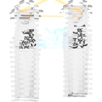 趣味のサイクリストのためのおしゃれな面白いロードバイク猫。 タンクトップ - Kawaiitshirt