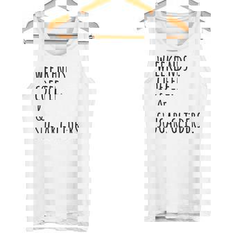 週末コーヒーフクロモモンガペット タンクトップ - Kawaiitshirt