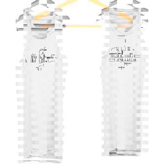 都市 スカイライン 旅行 お土産 観光 福岡 日本 タンクトップ - Kawaiitshirt