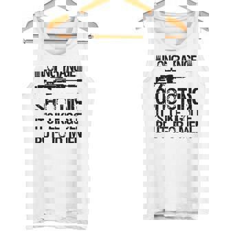 長距離射撃 It's Like Golf But For 背面 タンクトップ - Kawaiitshirt