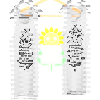 面白いひまわりおもちゃ ポジティブカード ポジティブヒマワリ タンクトップ - Kawaiitshirt