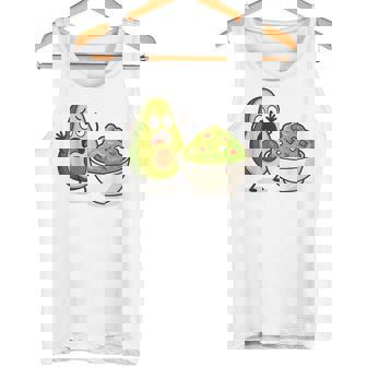 面白いアボカドワカモレ漫画パニック タンクトップ - Kawaiitshirt