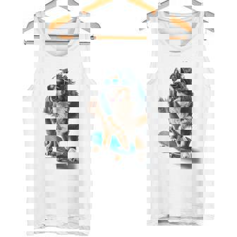 面白いスケートボード バーニーズマウンテンドッグ スケーター スケートグラフィック タンクトップ - Kawaiitshirt