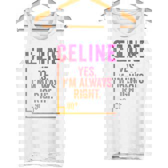 面白いセリーヌ 面白いセリーヌ 名前 誕生日シャツ ギフト タンクトップ - Kawaiitshirt