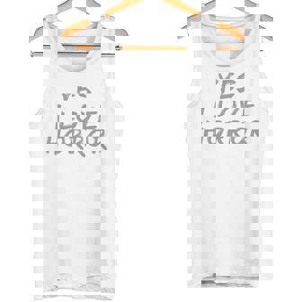 面白いホラー愛好家のための面白いテキストの引用 Yes I Love Horror 長袖tシャツ タンクトップ - Kawaiitshirt