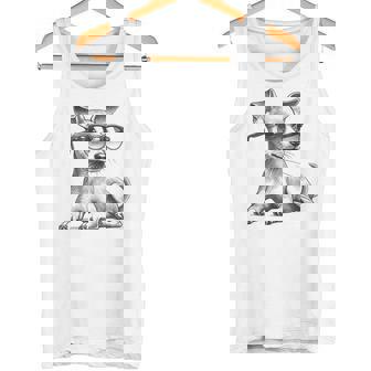 面白いミニチュアピンシャードッグミニピンサングラスデザイン。 タンクトップ - Kawaiitshirt