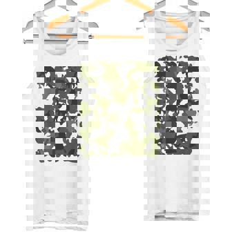 面白い猫のカモフラージュカモフラージュパターンペット猫 タンクトップ - Kawaiitshirt