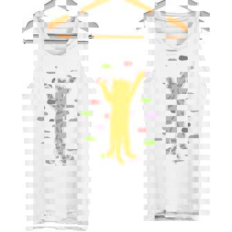 面白くてかわいいボルダーロッククライミングキャット背中にプリント タンクトップ - Kawaiitshirt