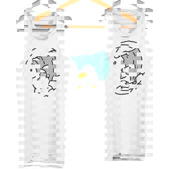 面白くてかわいい小さなアヒルが波をキャッチ。 タンクトップ - Kawaiitshirt