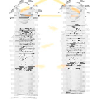 音符で遊ぶ面白いカモノハシ タンクトップ - Kawaiitshirt