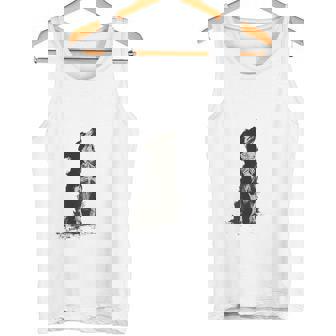 飼い主を見ているボーダーコリー 農場の犬 タンクトップ - Kawaiitshirt