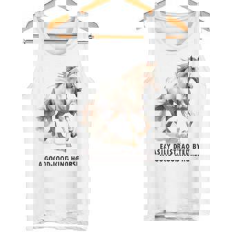 馬の水彩画、乗馬、優雅な高速ランニング馬 タンクトップ - Kawaiitshirt