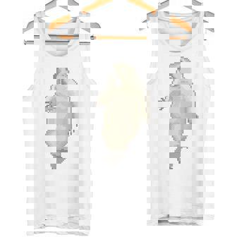 驚愕した マーモット ステッチ デザイン おもしろい 動物 レトロゲーム ドット絵 タンクトップ - Kawaiitshirt