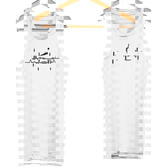 高飛び込みハートライン パルスライン 長袖tシャツ タンクトップ - Kawaiitshirt