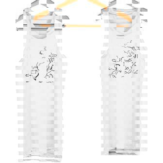 鳥獣戯画《蛙と兎・相撲》かえる うさぎ【日本・世界の名画】日本画 和柄 美術館アート 長袖tシャツ タンクトップ - Kawaiitshirt