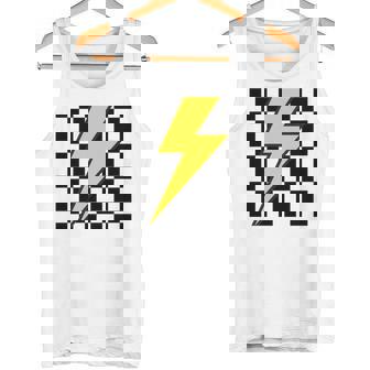 黄色の稲妻チェッカー審美的レーシング 長袖tシャツ タンクトップ - Kawaiitshirt