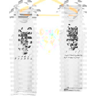 黒柴のグラフィックデザイン タンクトップ - Kawaiitshirt