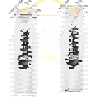 黒猫 ラーメン 麺 和食 タンクトップ - Kawaiitshirt