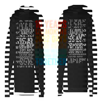 10年目の記念日 彼 彼女 カップル 10回目の結婚 長袖Tシャツ - Kawaiitshirt