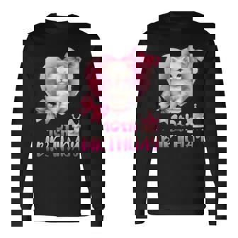 10歳の誕生日 ピンク かわいい 猫 長袖Tシャツ - Kawaiitshirt