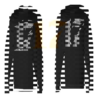 17 セブンティーン 誕生日 お気に入り 数字 フルール・ド・リス デザイン 長袖Tシャツ - Kawaiitshirt