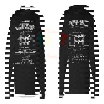 1937年8月生まれ ヴィンテージハッピーバースデー 87歳 長袖Tシャツ - Kawaiitshirt