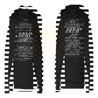 1948年2月 77歳の誕生日プレゼント 男性用 77歳の誕生日プレゼント 長袖Tシャツ - Kawaiitshirt