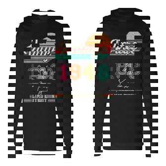 1948年5月生まれ ヴィンテージ ハッピーバースデー 76歳 長袖Tシャツ - Kawaiitshirt