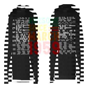 1959年3月から素晴らしい70歳の誕生日プレゼント。 長袖Tシャツ - Kawaiitshirt