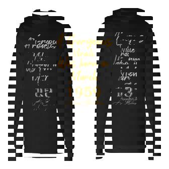 1959年3月に誕生したゴージャスな奇跡 ハッピーバースデー 長袖Tシャツ - Kawaiitshirt