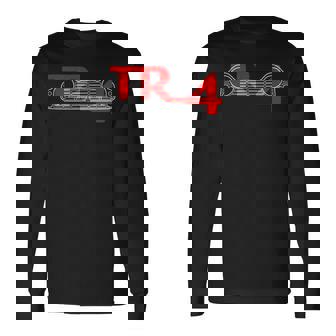 1960年代トライアンフ Tr4クラシック英国カーグリルとエンブレム。 長袖Tシャツ - Kawaiitshirt