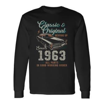 1963年生まれ ヴィンテージカー 62歳の誕生日 長袖Tシャツ - Kawaiitshirt