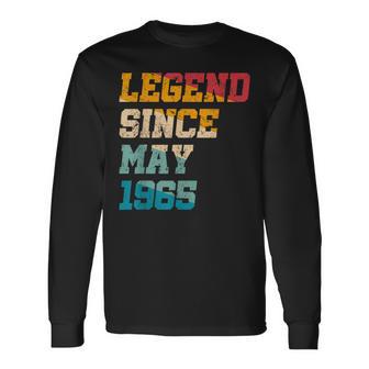 1965年5月以来の伝説 面白い 60歳 レトロ 還暦 長袖Tシャツ - Kawaiitshirt