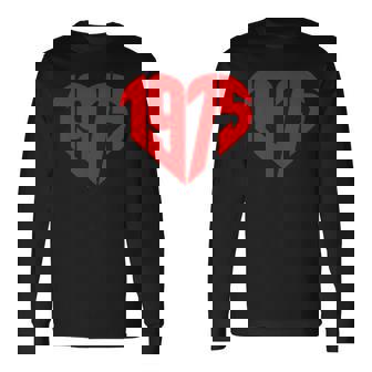 1975 ハート ヴィンテージ 1975年製 ハート型 愛 50歳の誕生日に 長袖Tシャツ - Kawaiitshirt