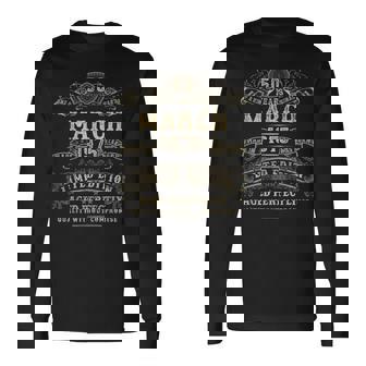 1975年3月 50歳の誕生日プレゼント 男性 50歳 誕生日 長袖Tシャツ - Kawaiitshirt