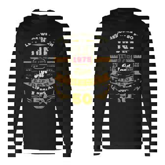 1975年6月生まれ、50歳のヴィンテージ・バースデー・レジェンドたち 長袖Tシャツ - Kawaiitshirt