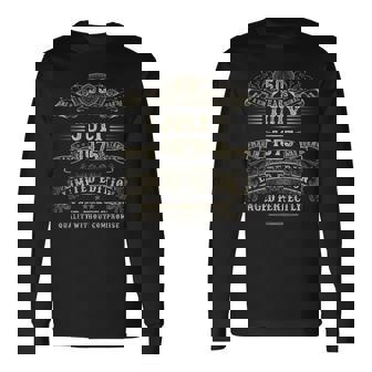 1975年7月 50歳の誕生日プレゼント 男性 50歳 誕生日 長袖Tシャツ - Kawaiitshirt