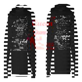 1976年6月 誕生日 この女王は1976年6月に生まれました 長袖Tシャツ - Kawaiitshirt