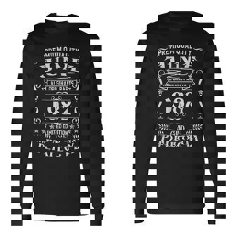 1982年6月に誕生した43歳の誕生日レジェンド。 長袖Tシャツ - Kawaiitshirt