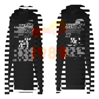 1982年7月から素晴らしい。男女の誕生日。 長袖Tシャツ - Kawaiitshirt