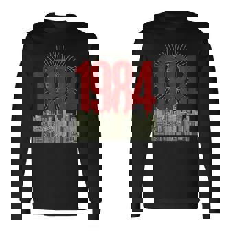 1984 文学 クラシック ブックテーマ ヴィンテージ 長袖Tシャツ - Kawaiitshirt