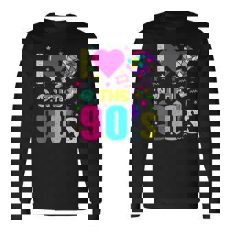 1990'S 90S Retro I Heart The Nineties Costume Party 長袖Tシャツ - Kawaiitshirt