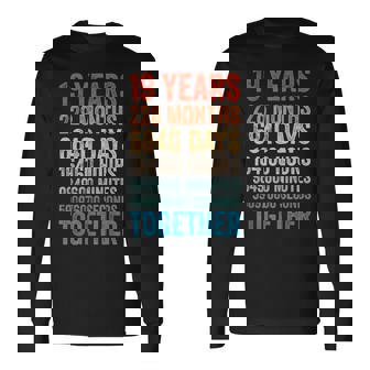 19年目の記念日 彼 彼女 カップル 19回目の結婚 長袖Tシャツ - Kawaiitshirt