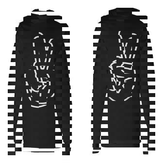 2 Year Old 2Nd Birthday Peace Sign Bday Family Matching Long Sleeve T-Shirt - Monsterry